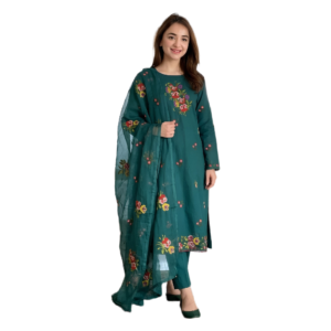 *lawn cotton multi embroiderd unstitched 3pc✓*